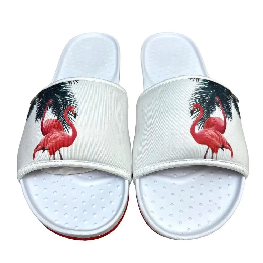 Ted Baker Slide Sandals Sauldi 2 Flamingo Graphic Print Arch Support Men Sz US13